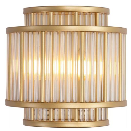 klasicky elegantny obciansky zlaty stenovy lampa osvetlenie skleny krsital kristalova tyc naladove svetlo osvetlenie obyvacia izba spalna luxus.jpg